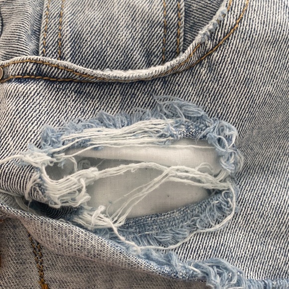 Mustard Seed cut off distressed high waist denim Jean shorts size M - Picture 5 of 5